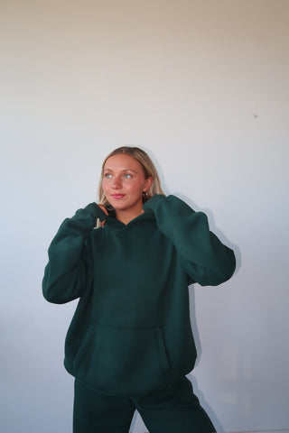 Dark Green Staple Oversized Hoodie