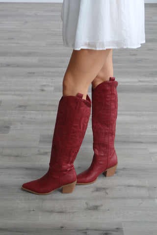 Billini Delores Cowgirl Boots -  Garnet