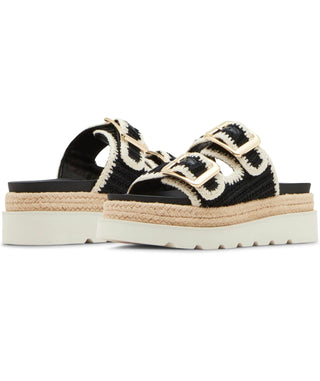 Madden Girl Mythical Black & Bone Platform Sandal