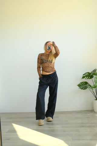 Leopard Mesh Long Sleeve