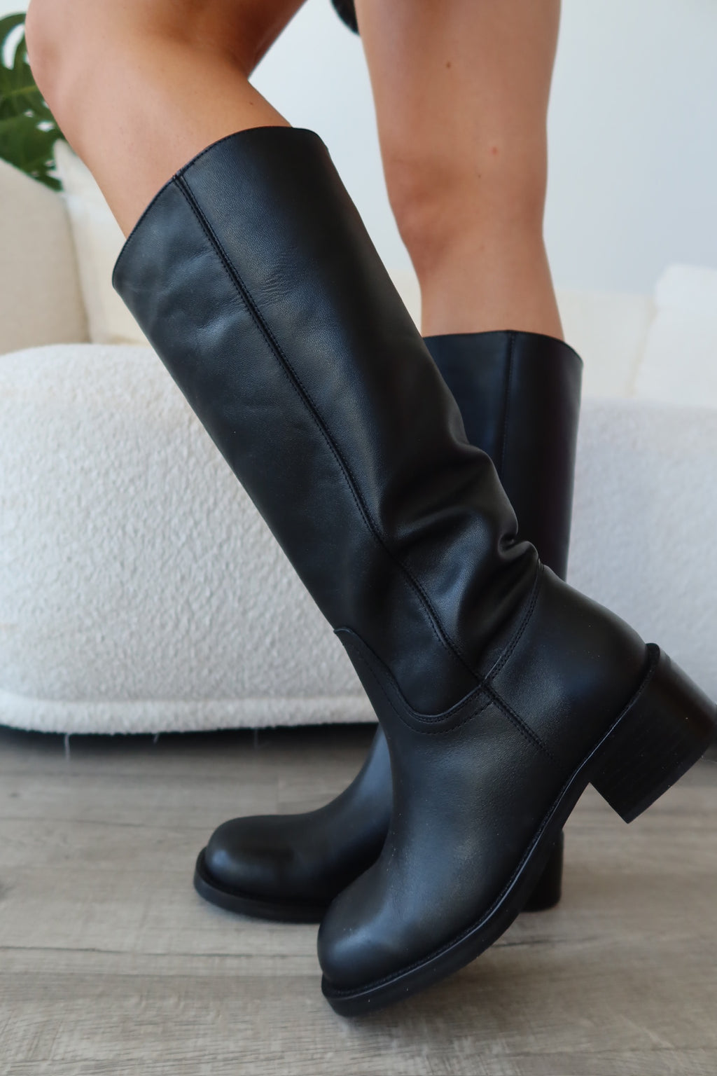 Steve Madden Riggs Black Leather Boots – Drift Clothing Co display picture 1