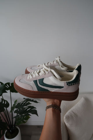 Steve Madden Dodge White And Green Sneakers