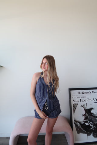 Striped Halter Vest