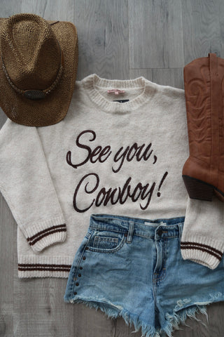 “See You, Cowboy!” Sweater