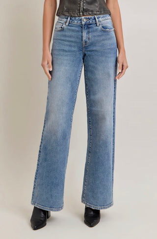 Hidden Nori Medium Dark Mid Rise Wide Leg