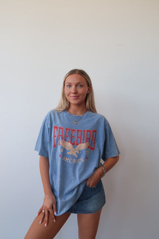 Blue Freebird 1977 American Oversized Tee Shirt