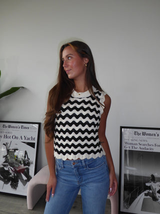 Stripe Wavy Tank