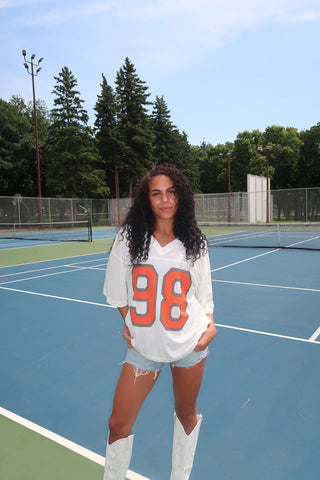 Orange & White Oversized Jersey