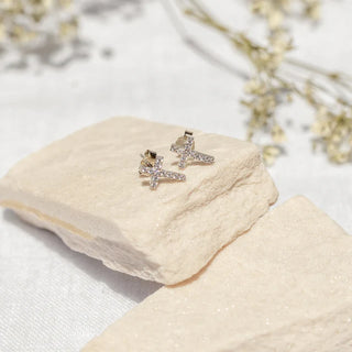 Alco Silver Boca Cross Studs - Water Resistant