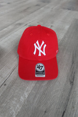 Red New York Yankees 47’ Brand Baseball Hat