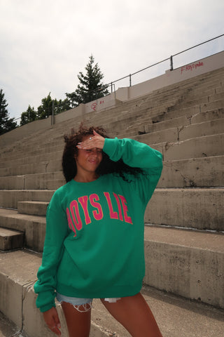 Boys Lie Lean Green Kara Crewneck