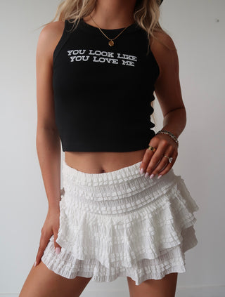“You Look Like You Love Me” High Neck Tank Top