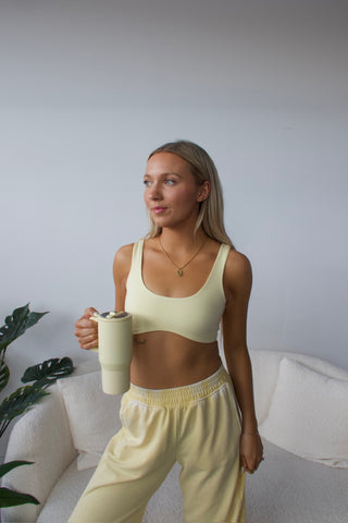 Yellow Studio Wavy Bra Top