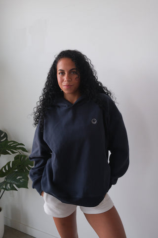 Navy Happy Hoodie