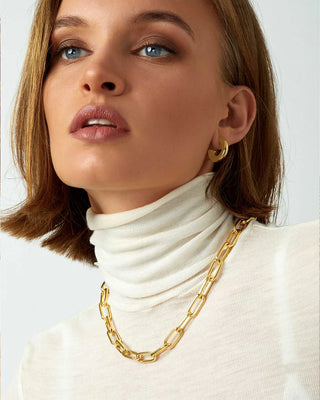 Cult Of Sun Medium Gold Hoop Earrings