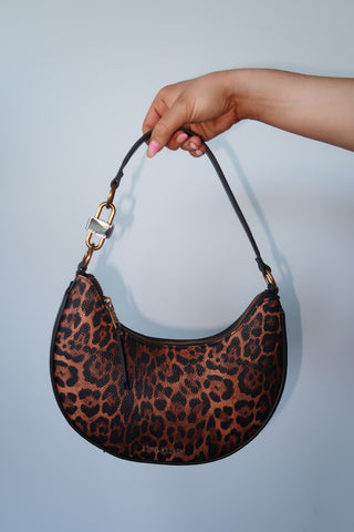Steve Madden Blohan Leopard Crescent Shoulder Bag