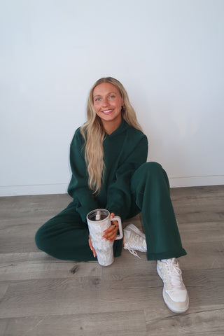 Dark Green Staple Oversized Hoodie