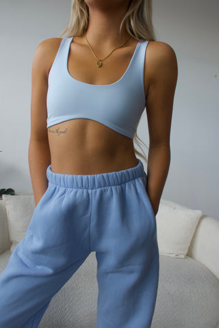Light Blue Studio Wavy Bra Top