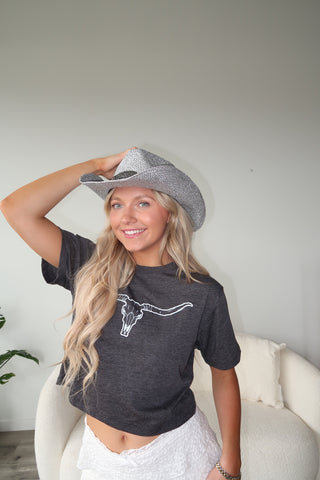 Puff Outline Longhorn Tee Shirt