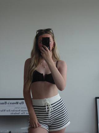 Striped Knit Shorts