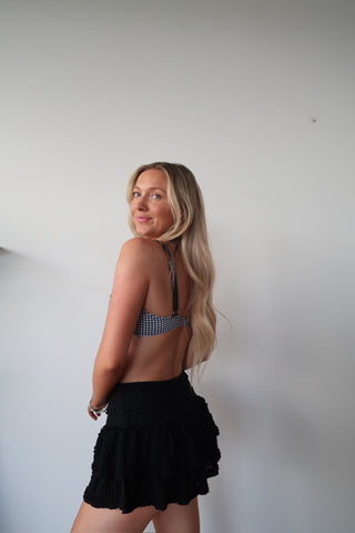 Black Skort With Ruffles