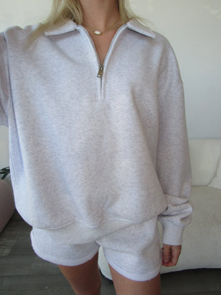 Ash Staple Oversized Quarter Zip