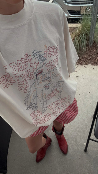 “Laws Of Man” Mock Neck Tee Shirt
