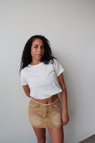 Honey Low Rise Mini Skirt