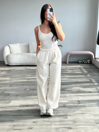 White Pearl V-Neck Butter Soft Tank Top