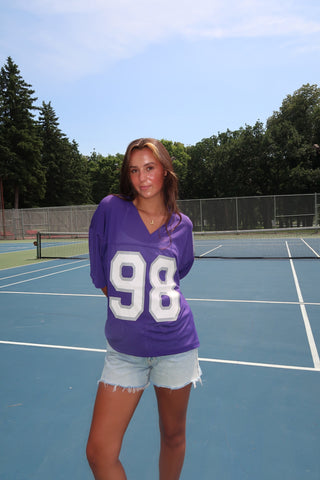 Purple & White Oversized Jersey