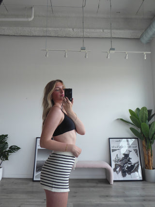 Striped Knit Shorts