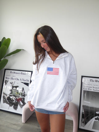 American Flag Quarter Zip