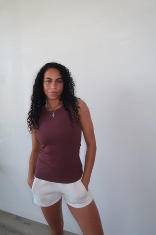 Thread & Supply Wine Heather Tank