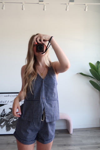 Striped Halter Vest