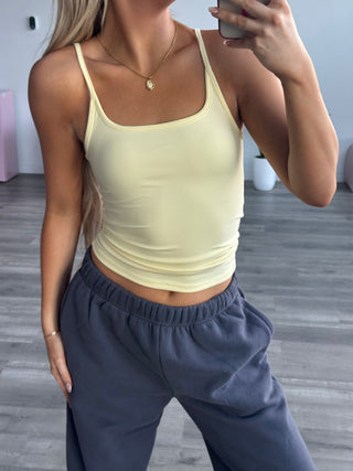 Pastel Yellow Studio Full Length Cami Tank Top