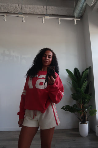Red Stripe Track Shorts