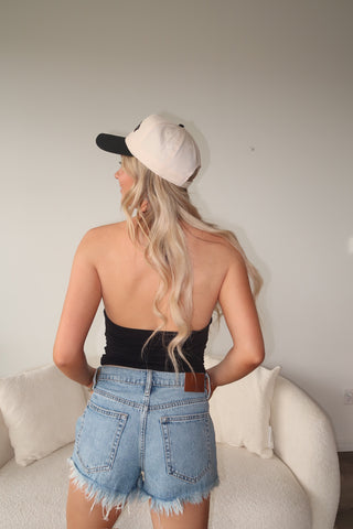 Black Silky Smooth Halter Top