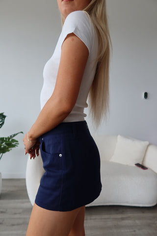 Navy Mini Skort