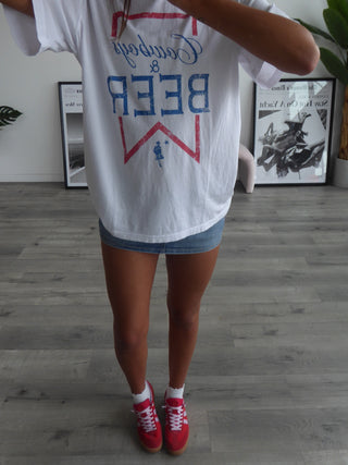 Cowboys & Beer Oversized Tee Shirt