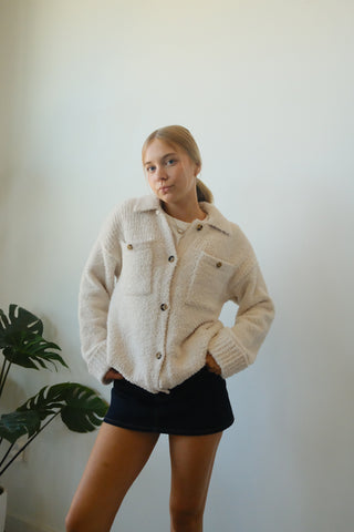 Cream Thread & Supply Sweater Jacket