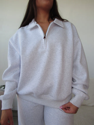 Ash Staple Oversized Quarter Zip