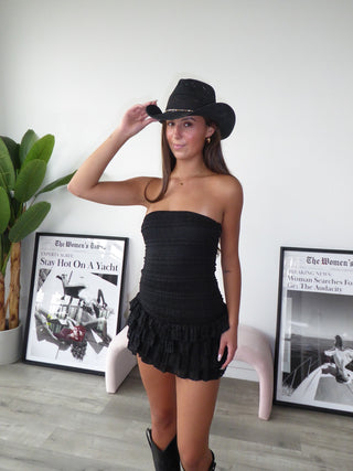 Strapless Ruffle Dress