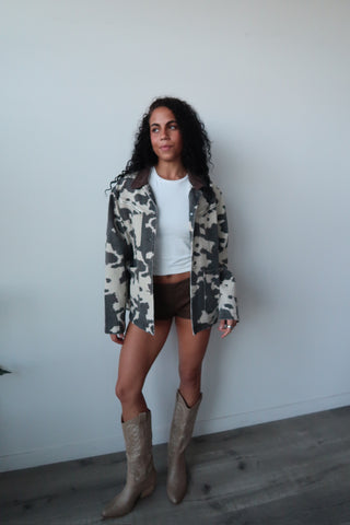 Cow Print Shacket