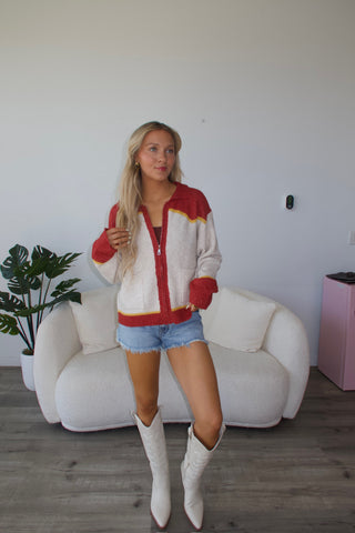 Cowboy Riding Horse Zip Up