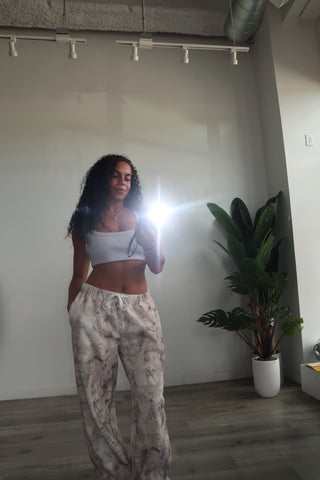 Light Camo Staple Joggers With Tie Waist