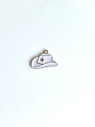 Colored Cowboy Hat Charm (Gold)