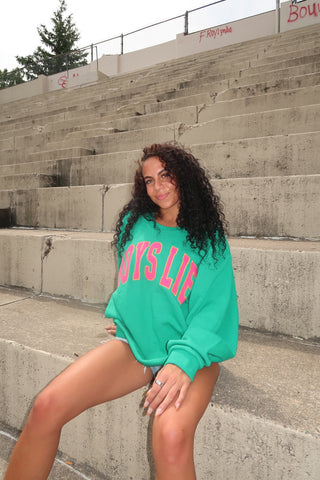 Boys Lie Lean Green Kara Crewneck