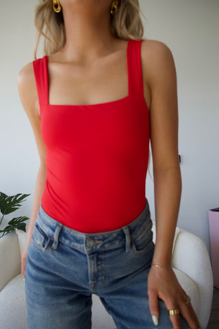 Tie Back Thick Strap Bodysuit