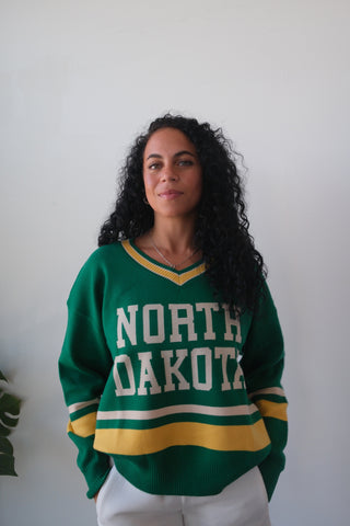 North Dakota V-Neck Sweater