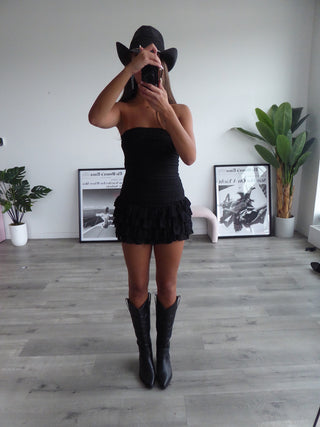 Strapless Ruffle Dress